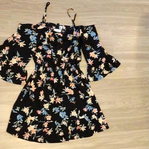 Open shoulder floral dress